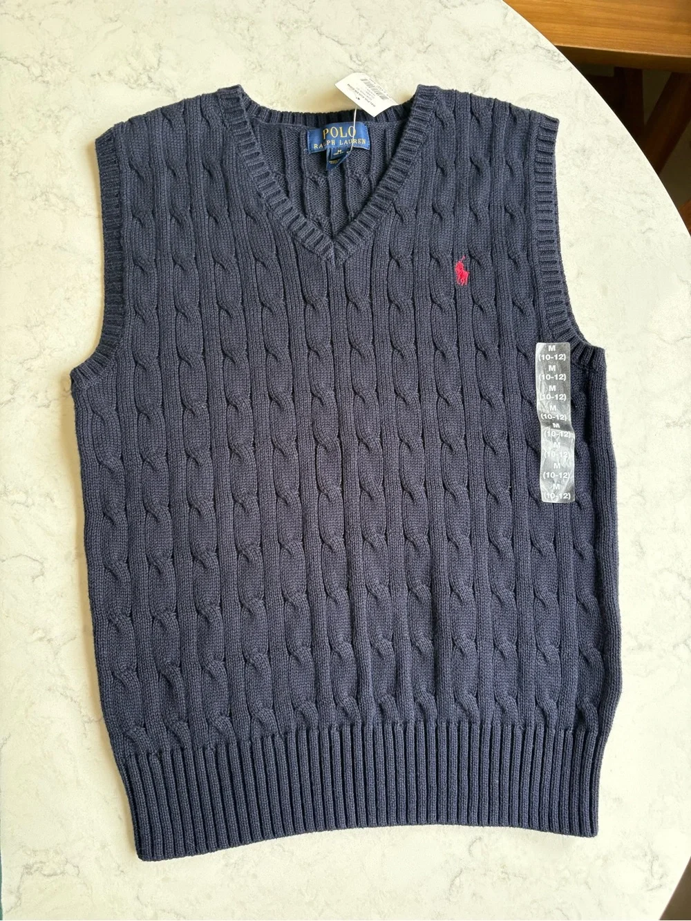 Polo by Ralph Lauren Green and Black Plaid Shawl-Collar Sweater